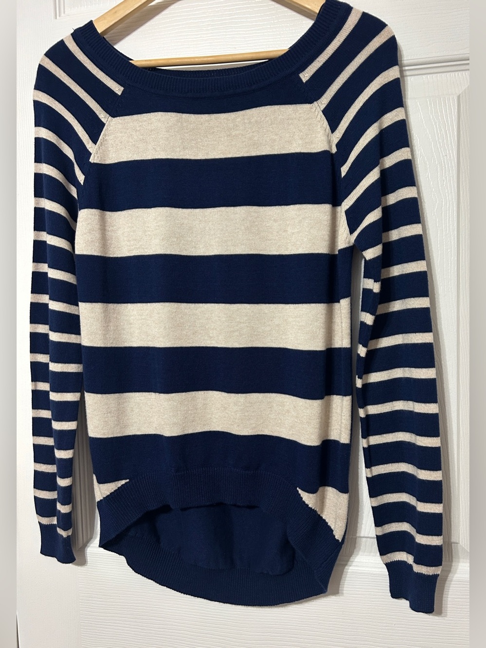 Red Camel Women’s Pullover Sweater Navy Blue/Oatmeal Stripe  NWT Size M